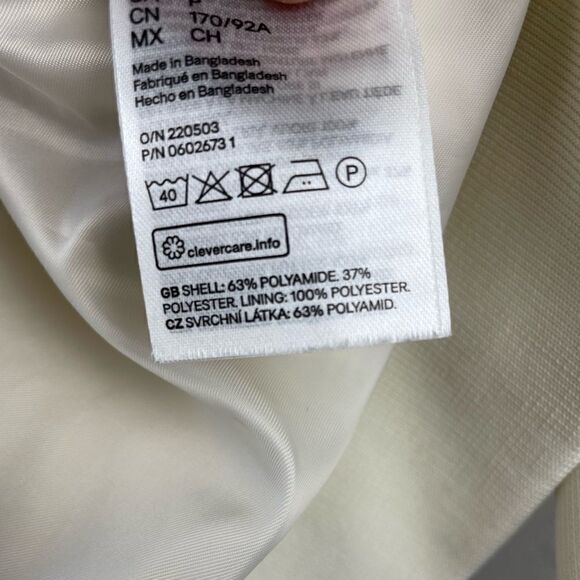 H&M Full Off-White Full Zip Jacket Size S EUC - Picture 7 of 7